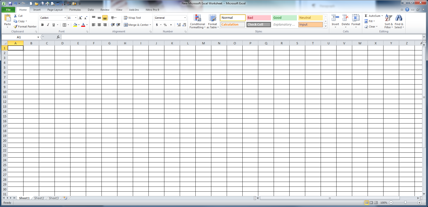 Excel Page Overview